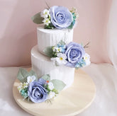 Set of 3 Wedding Cake Toppers Blue